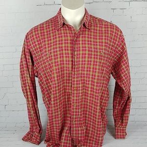 Orvis Outdoors Fishing Plaid Red Shirt
